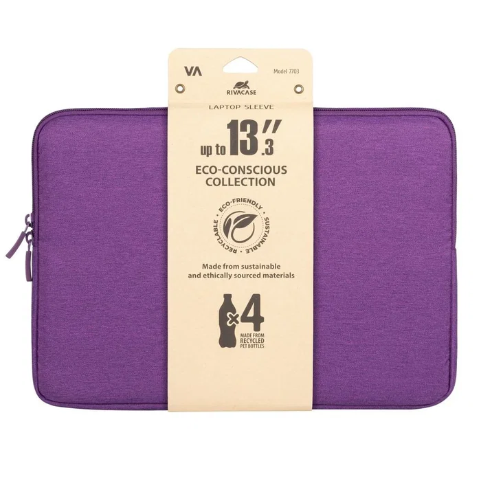 Rivacase Suzuka 7703 - Funda de poliéster violeta para portátil de 35,6 cm (14") - Resistente al agua, polvo y rayones