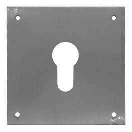 Micel Placa bocallave tipo pera modelo PLP13 de acero inoxidable 80 x 80 mm