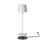 Lumisky Lámpara de Mesa LED Inalámbrica Recargable, Blanco Regulable, Aluminio Blanco, 38 cm de Alto - LUM3760093541527