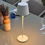 Lumisky Lámpara de Mesa LED Inalámbrica Recargable, Blanco Regulable, Aluminio Blanco, 38 cm de Alto - LUM3760093541527