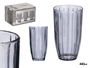 Vivalto Vaso Alto Rayas 440 ml Humo Gris Vidrio 8.2x14.2x8.2 cm (Set de 24)