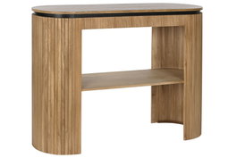 DKD Home Decor Consola Balines Haiarts 23 Natural Negro Madera Paulownia 120 x 39 x 88 cm
