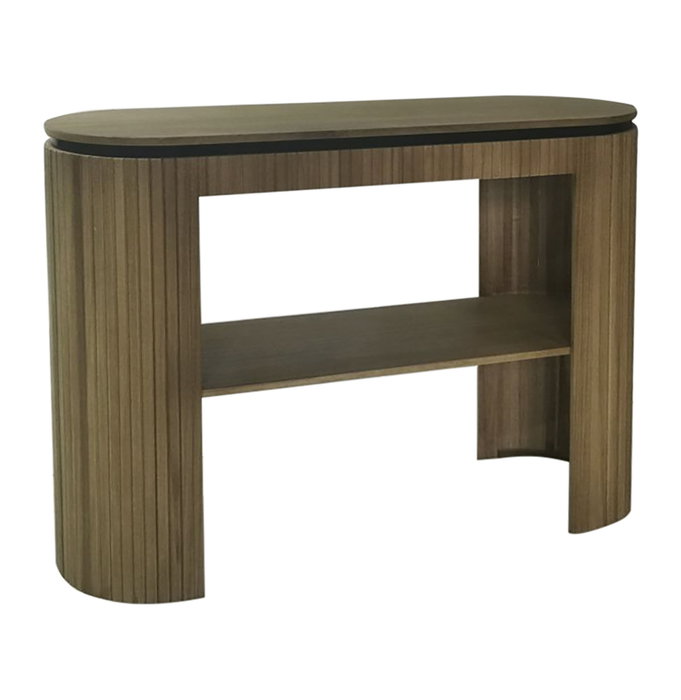 DKD Home Decor Consola Balines Haiarts 23 Natural Negro Madera Paulownia 120 x 39 x 88 cm