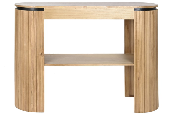 DKD Home Decor Consola Balines Haiarts 23 Natural Negro Madera Paulownia 120 x 39 x 88 cm