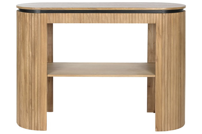 DKD Home Decor Consola Balines Haiarts 23 Natural Negro Madera Paulownia 120 x 39 x 88 cm