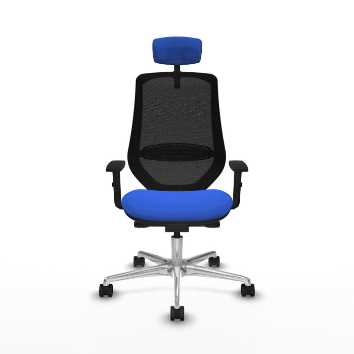 PIQUERAS Y CRESPO Silla de oficina Mardos con mecanismo Sincro/Traslack, Azul y Negro
