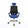 PIQUERAS Y CRESPO Silla de oficina Mardos con mecanismo Sincro/Traslack, Azul y Negro