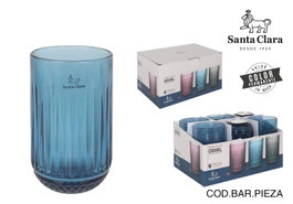 Santa Clara - Vaso Alto 'Odiel' Azul, 430 ml (8 x 13 x 8 cm) (36 Unidades)