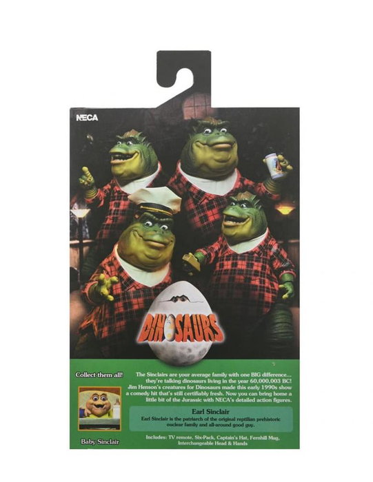 NECA Ultimate Earl Sinclair - Figura articulada 18 cm basada en la serie Dinosaurs de Jim Henson, con accesorios NECA Ultimate Earl Sinclair - Figura articulada 18 cm basada en la serie Dinosaurs de Jim Henson, con accesorios
