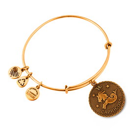 Alex And Ani Pulsera de Metal Capricornio Dorado