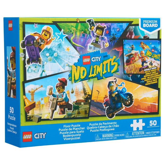 LEGO Puzzle Floor Mat de 50 piezas con diseño de doble cara LEGO Puzzle Floor Mat de 50 piezas con diseño de doble cara