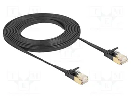 DELOCK Cable de red Cat 7 U/FTP plano de 3 m negro