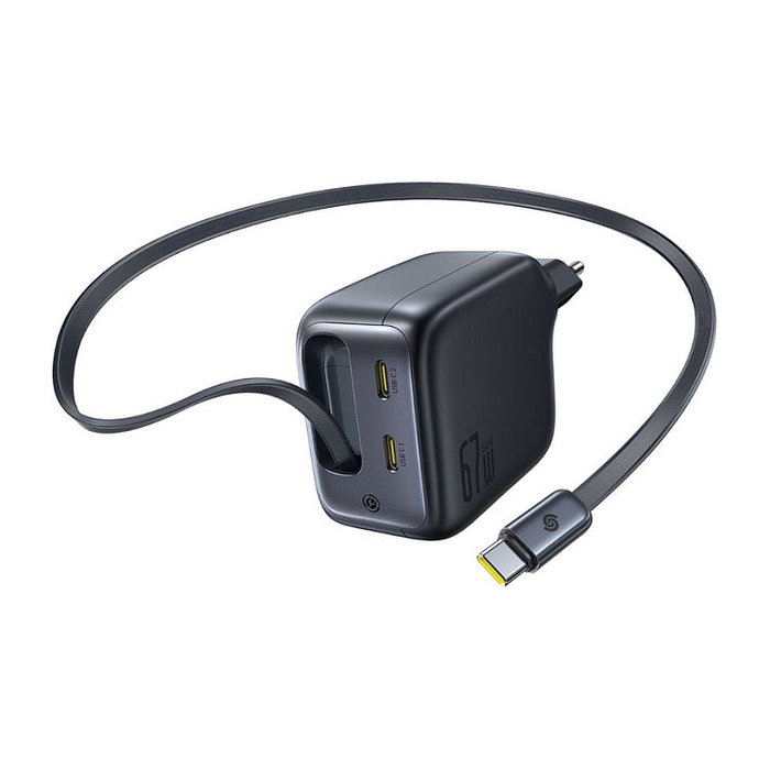 Baseus EnerCore CJ11 Cargador Retráctil 3C 67W EU Negro