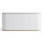 DKD Home Decor Buffet MDF Granito Símil Mármol Blanco 180x40x85