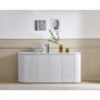 DKD Home Decor Buffet MDF Granito Símil Mármol Blanco 180x40x85