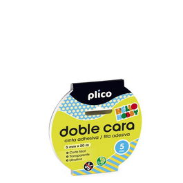 Cinta Adhesiva Doble Cara Plico Rollo 20X5 Ultra Estrecha