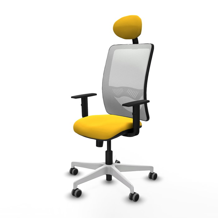 PIQUERAS Y CRESPO Silla de oficina Zulema con mecanismo Sincro, Amarillo y Blanco PIQUERAS Y CRESPO Silla de oficina Zulema con mecanismo Sincro, Amarillo y Blanco