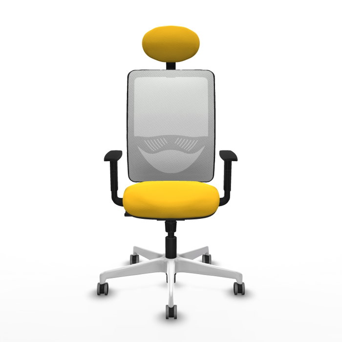 PIQUERAS Y CRESPO Silla de oficina Zulema con mecanismo Sincro, Amarillo y Blanco PIQUERAS Y CRESPO Silla de oficina Zulema con mecanismo Sincro, Amarillo y Blanco