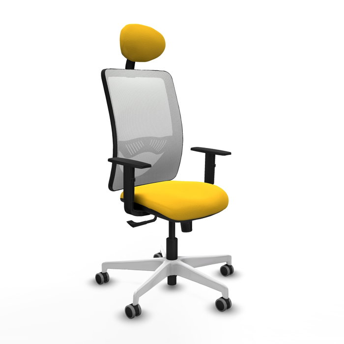 PIQUERAS Y CRESPO Silla de oficina Zulema con mecanismo Sincro, Amarillo y Blanco PIQUERAS Y CRESPO Silla de oficina Zulema con mecanismo Sincro, Amarillo y Blanco