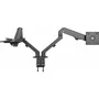 Vision VFM-DAD/4 Soporte doble para monitor de escritorio, 2 pantallas de 17" a 27", VESA 75x75/100x100, Negro