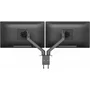 Vision VFM-DAD/4 Soporte doble para monitor de escritorio, 2 pantallas de 17" a 27", VESA 75x75/100x100, Negro