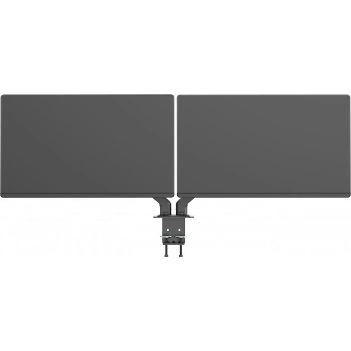 Vision VFM-DAD/4 Soporte doble para monitor de escritorio, 2 pantallas de 17" a 27", VESA 75x75/100x100, Negro