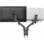 Vision VFM-DAD/4 Soporte doble para monitor de escritorio, 2 pantallas de 17" a 27", VESA 75x75/100x100, Negro