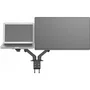 Vision VFM-DAD/4 Soporte doble para monitor de escritorio, 2 pantallas de 17" a 27", VESA 75x75/100x100, Negro