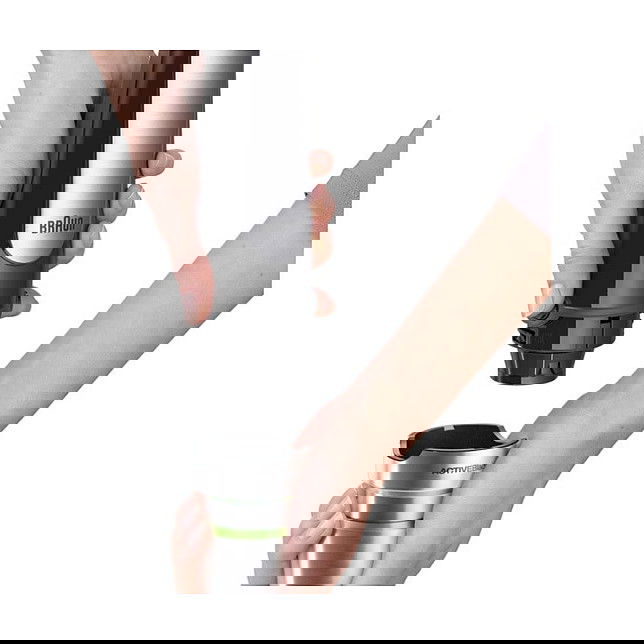 Braun MultiQuick 7 Batidora de Inmersión MQ 7045X, 1000 W, 1.25 L, Negro/Acero Inoxidable, con Picadora y Accesorios