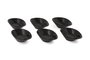 Hermia ST511006F650A000000MAYD200 Juego de Salseras de Cerámica Negro 6 Piezas