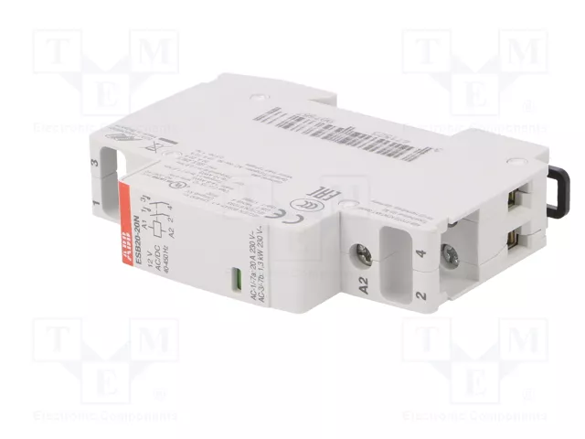 ABB ESB 20-20N-14 Contactor 2-polar 20A 12VAC/12VDC ABB ESB 20-20N-14 Contactor 2-polar 20A 12VAC/12VDC