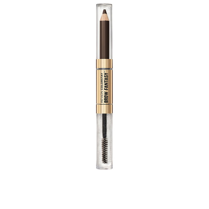 REVLON COLESTAY BROW FANTASY Delineador de Cejas 3 en 1 Color Dark Brown con Gel Moldeador - 1 unidad