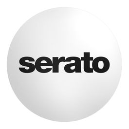 SERATO Dj Logo Slipmats Negros sobre Blanco (Pareja)