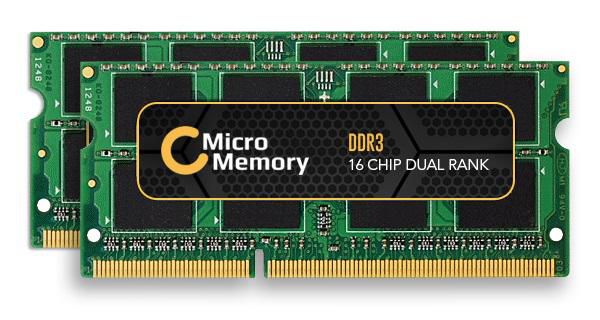 CoreParts Kit de Memoria de 16 GB (2x8 GB) DDR3 PC3 12800 SO-DIMM CoreParts Kit de Memoria de 16 GB (2x8 GB) DDR3 PC3 12800 SO-DIMM