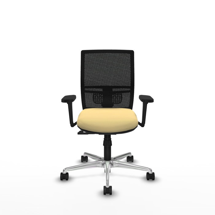 PIQUERAS Y CRESPO Silla de oficina Yunquera con Mecanismo Sincro, Crema y Negro