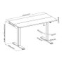 Equip Escritorio Ergonómico Eléctrico ERGO 120x60 cm Negro
