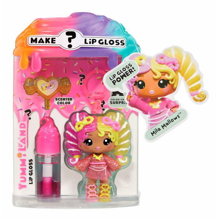 Yummiland Muñeca de brillo labial Mila Mallows - Combo de cambio de color Yummiland Muñeca de brillo labial Mila Mallows - Combo de cambio de color