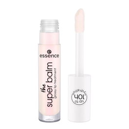 Essence THE SUPER BALM #01-Balmazing! Bálsamo Labial 5 ml - Tono Rosa Claro Brillante, 10h Hidratación, Karité, Vitamina E, Cruelty Free