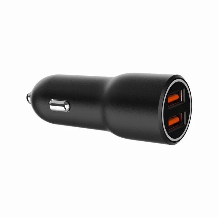 Gembird TA-UC-A2QC36-CAR-01 Cargador Rápido para Coche con 2 Puertos USB, Quick Charge 3.0, 36 W, Negro