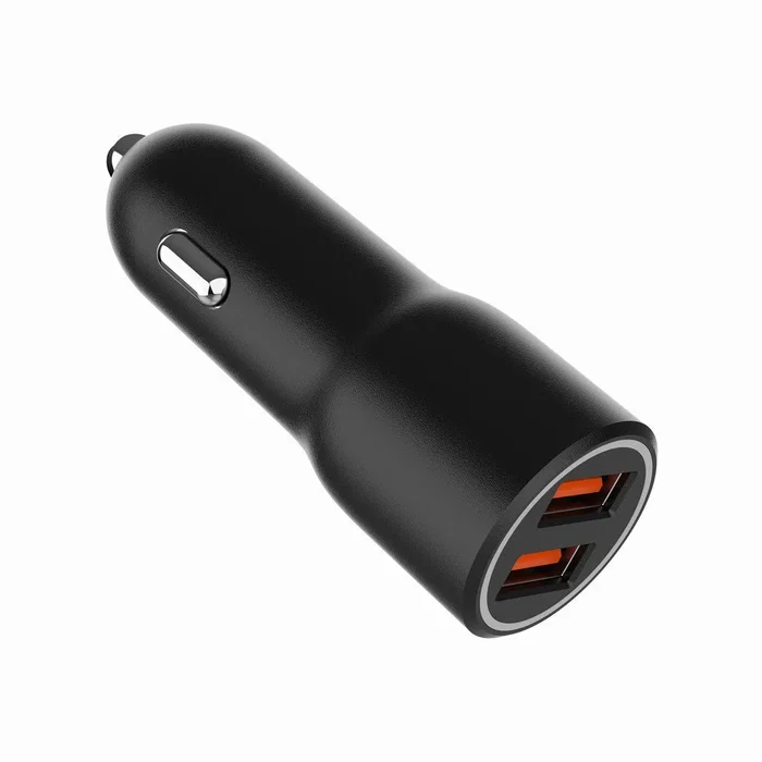 Gembird TA-UC-A2QC36-CAR-01 Cargador Rápido para Coche con 2 Puertos USB, Quick Charge 3.0, 36 W, Negro
