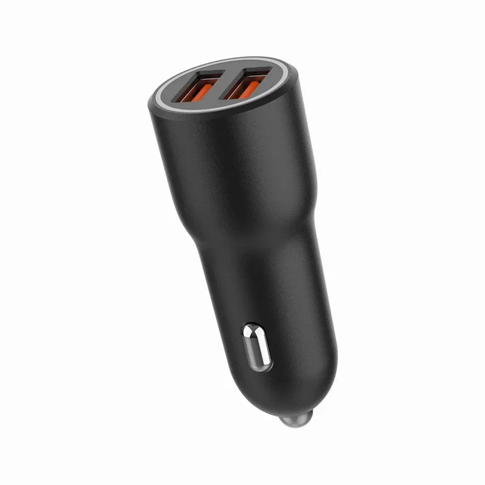 Gembird TA-UC-A2QC36-CAR-01 Cargador Rápido para Coche con 2 Puertos USB, Quick Charge 3.0, 36 W, Negro