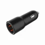 Gembird TA-UC-A2QC36-CAR-01 Cargador Rápido para Coche con 2 Puertos USB, Quick Charge 3.0, 36 W, Negro