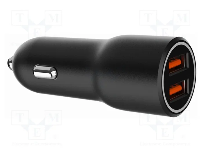 GEMBIRD TA-UC-A2QC36-CAR-01 Cargador de coche para smartphone negro