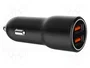 GEMBIRD TA-UC-A2QC36-CAR-01 Cargador de coche para smartphone negro