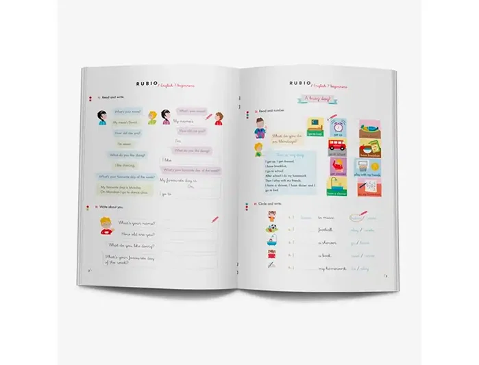 Rubio Cuaderno English 7 years beginners