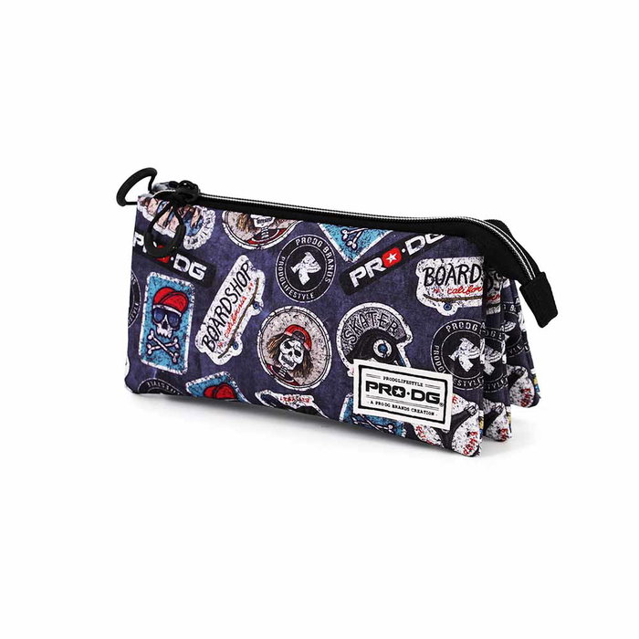 Estuche Portatodo Triple HS Stickers PRO-DG Gris