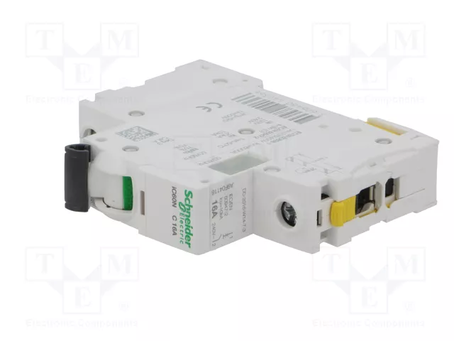 SCHNEIDER ELECTRIC Interruptor magnetotérmico iC60N 16A 1P Curva C SCHNEIDER ELECTRIC Interruptor magnetotérmico iC60N 16A 1P Curva C