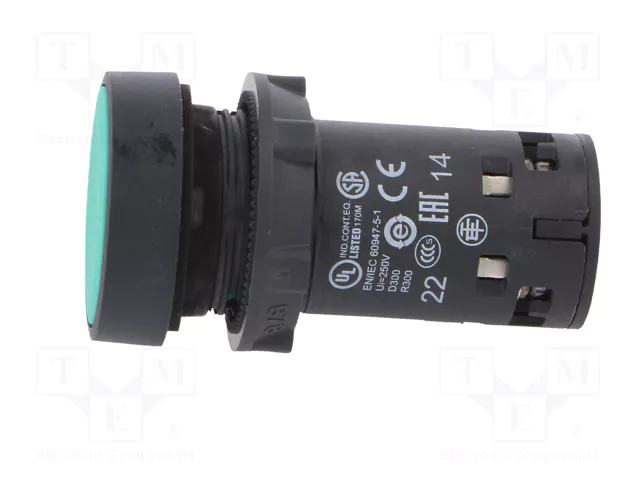 SCHNEIDER ELECTRIC Interruptor de presión Harmony XB7 22mm Verde NC+NA