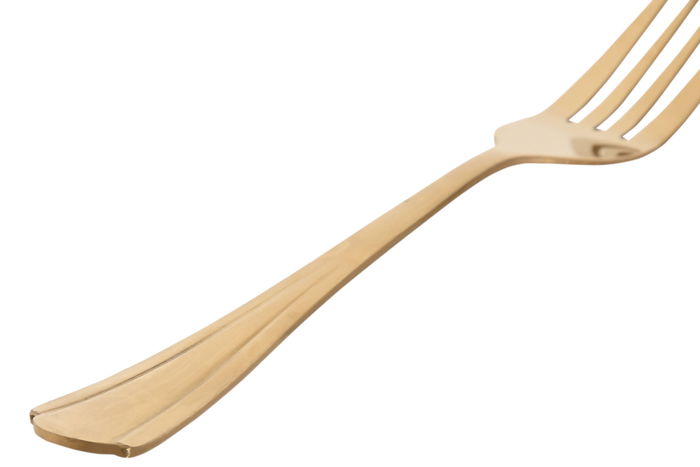 DKD Home Decor Cubertería Basicos Dorado Set de 16 Piezas 0.4 x 24 x 2 cm