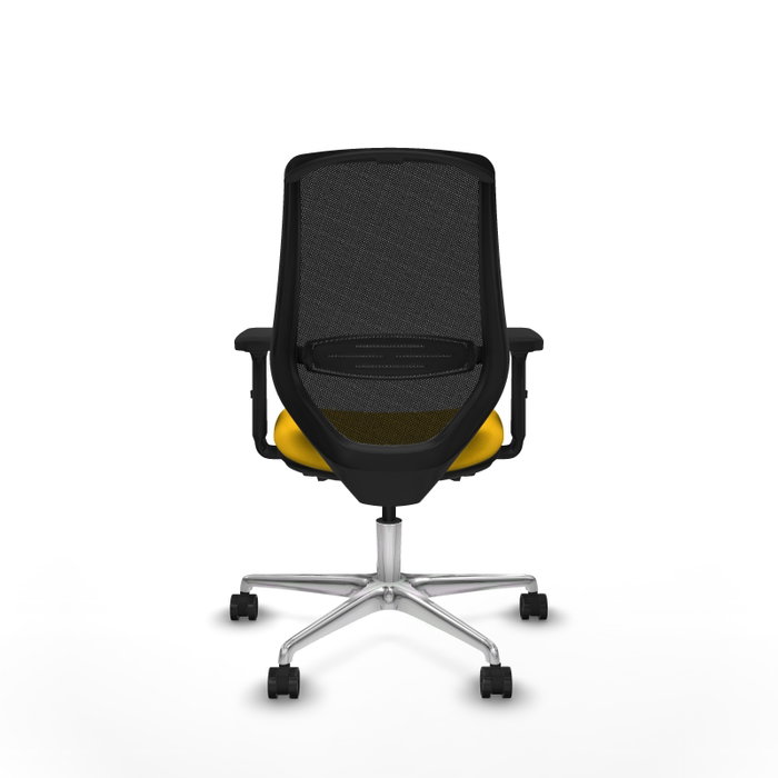 PIQUERAS Y CRESPO Silla de oficina Mardos con mecanismo Sincro/Traslack, Amarillo y Negro